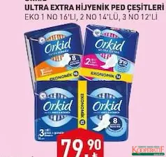 ORKİD ULTRA EXTRA HİJYENİK PED ÇEŞİTLERİ fiyat ve kampanya bilgisi